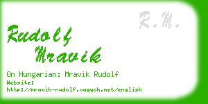 rudolf mravik business card